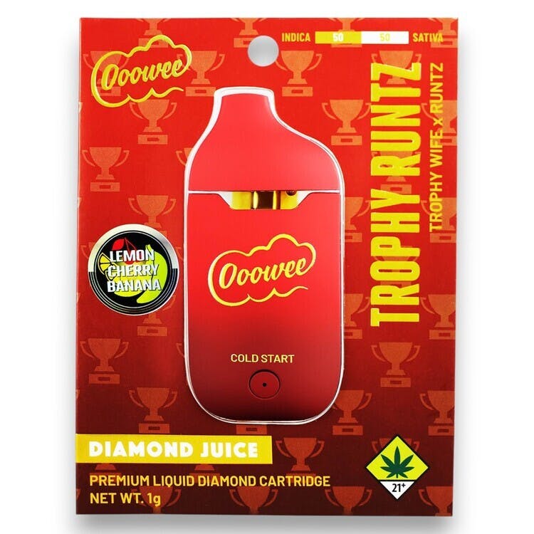 Ooowee Diamond Juice Disposable 1g - Lemon Cherry Banana w/ Trophy Runtz