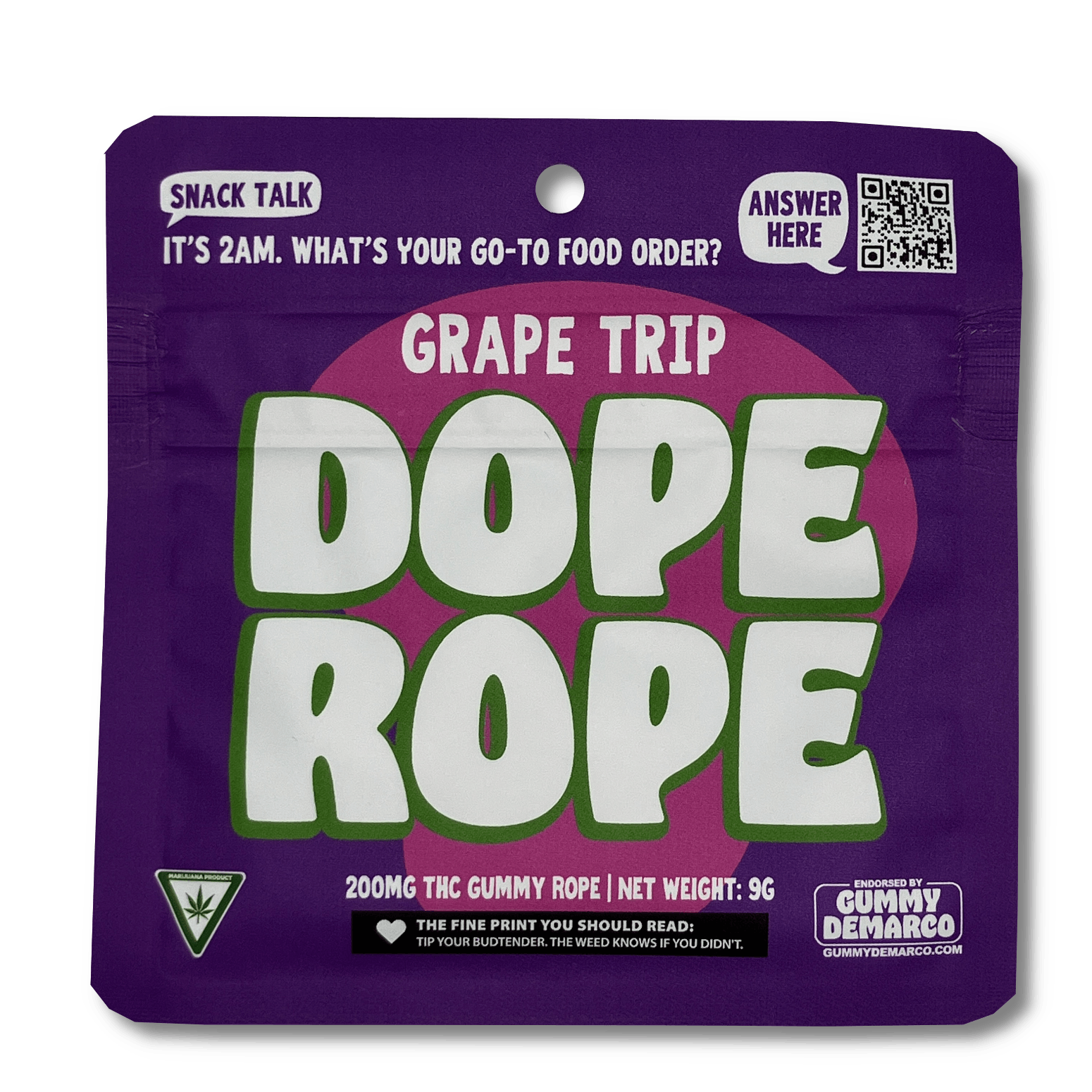 Product: Dope Rope | Gummy Rope - 200mg - Grape Trip
