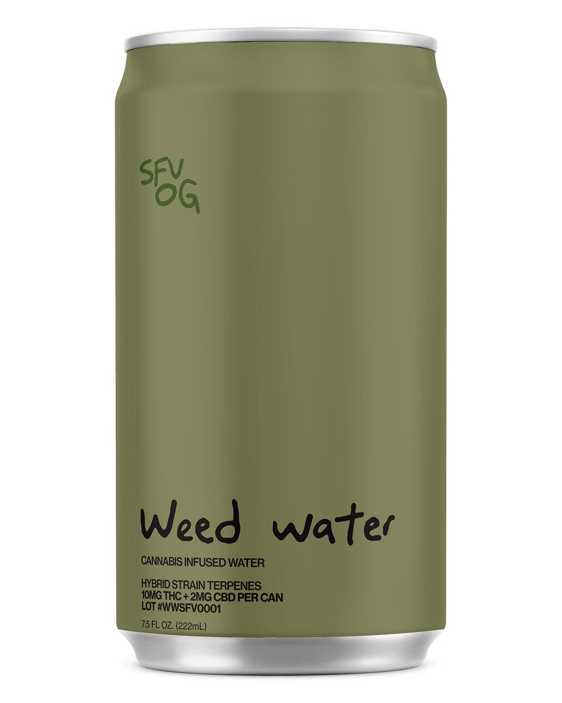 Weed Water SFV OG Infused Water 6 Pack 180 MG Greenery Spot