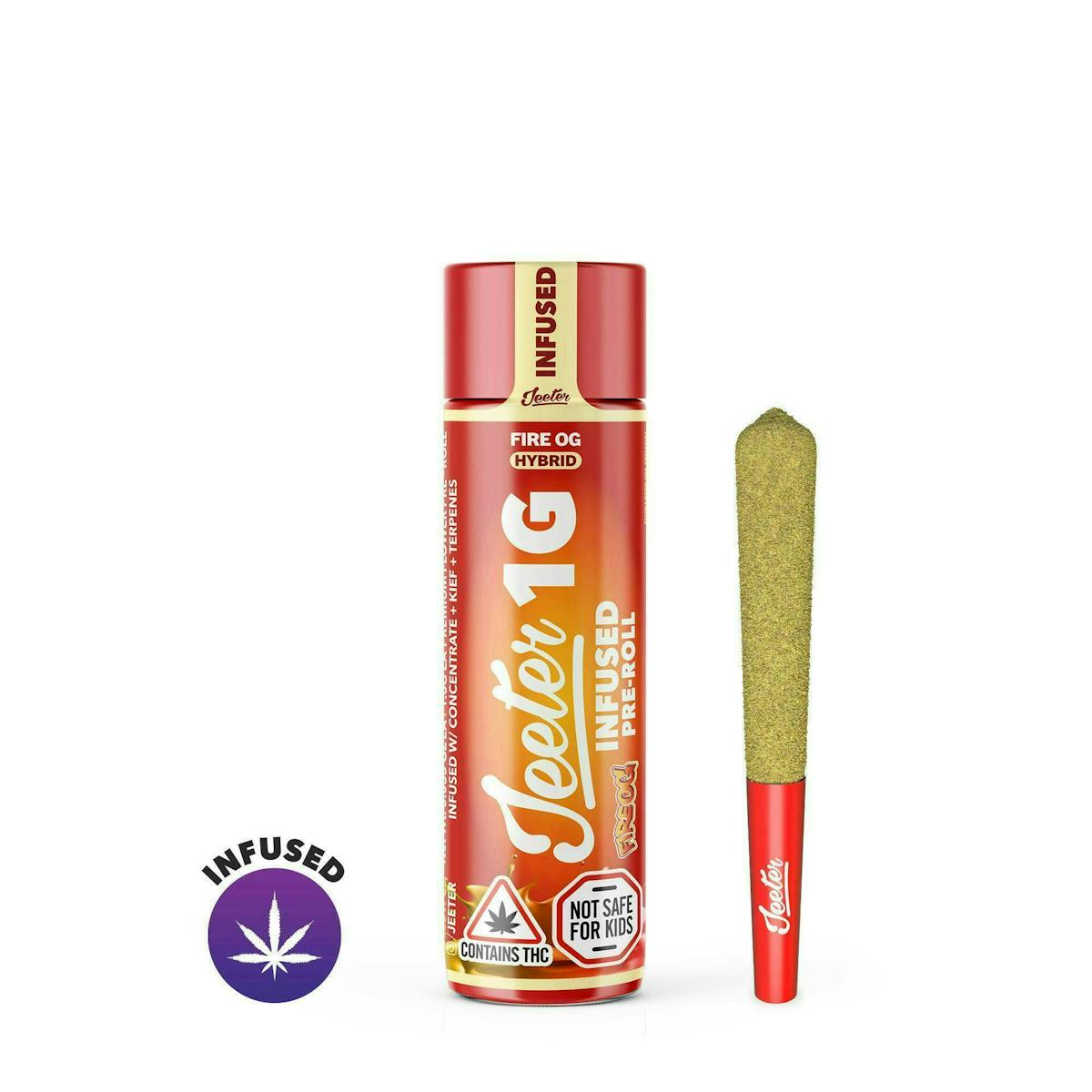 Photo of Baby Jeeter Fire OG 0.5g Infused Preroll