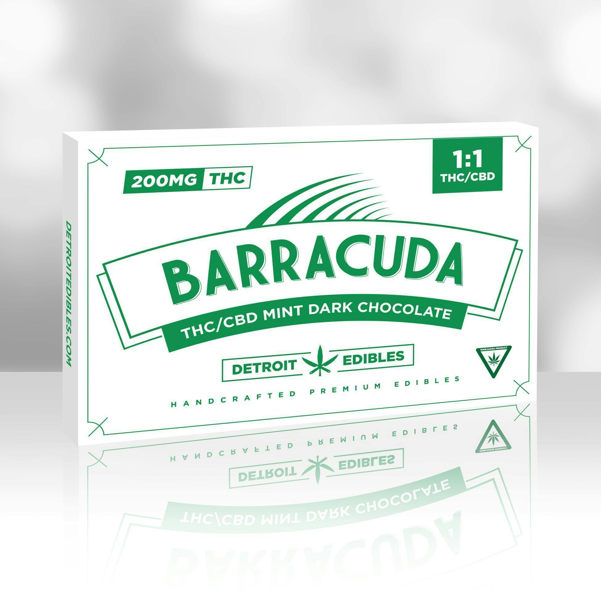 Barracuda - 200mg 1:1 CBD Chocolate - Dark Mint Chocolate
