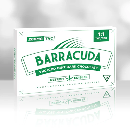 Barracuda - 200mg 1:1 CBD Chocolate - Dark Mint Chocolate