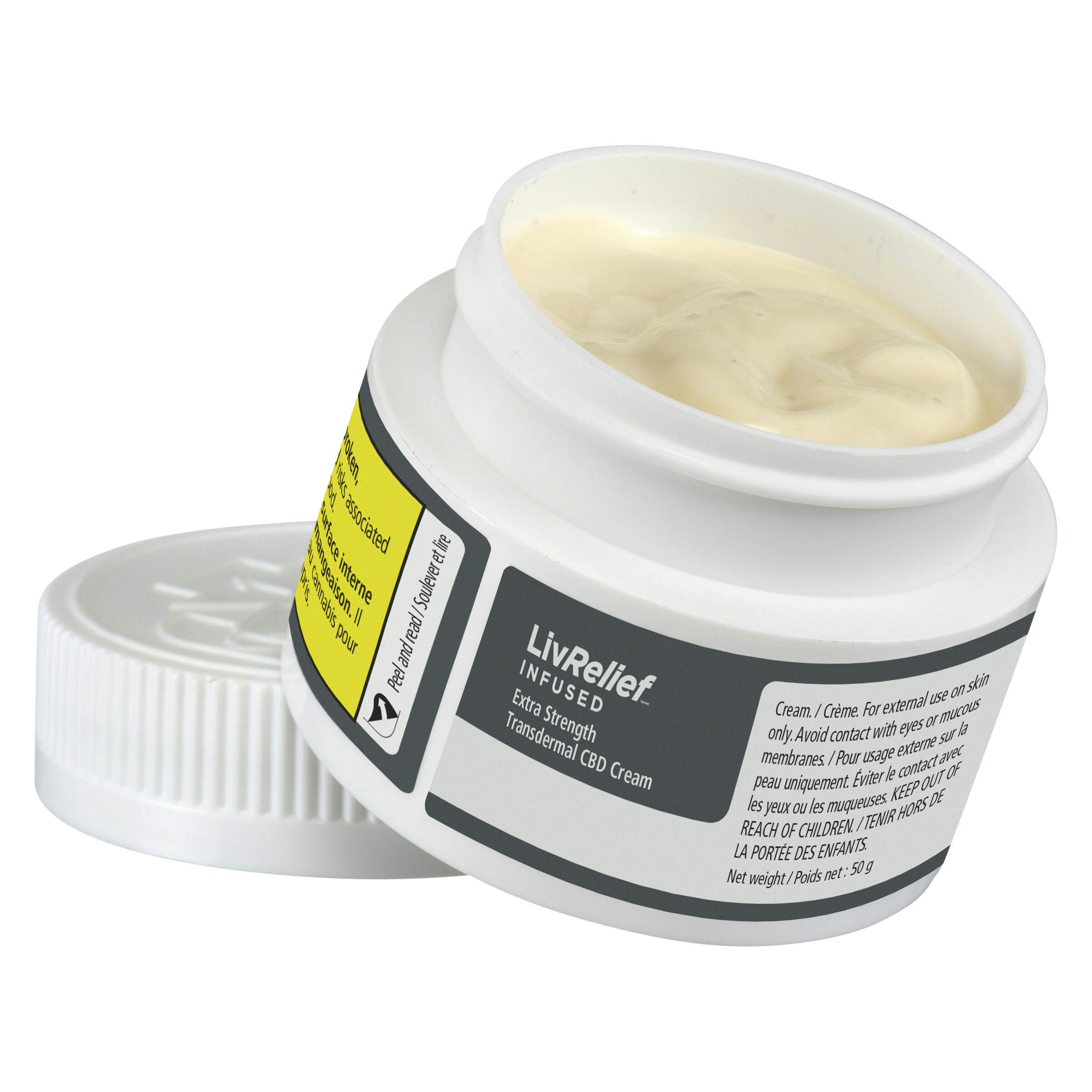 LivRelief - Extra Strength Transdermal CBD Cream - 50g x 0:1200