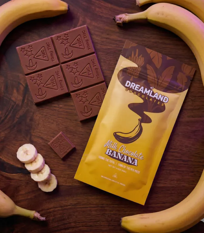 Dreamland Milk Chocolate Banana 100mg Bar | Planet 13 Las Vegas