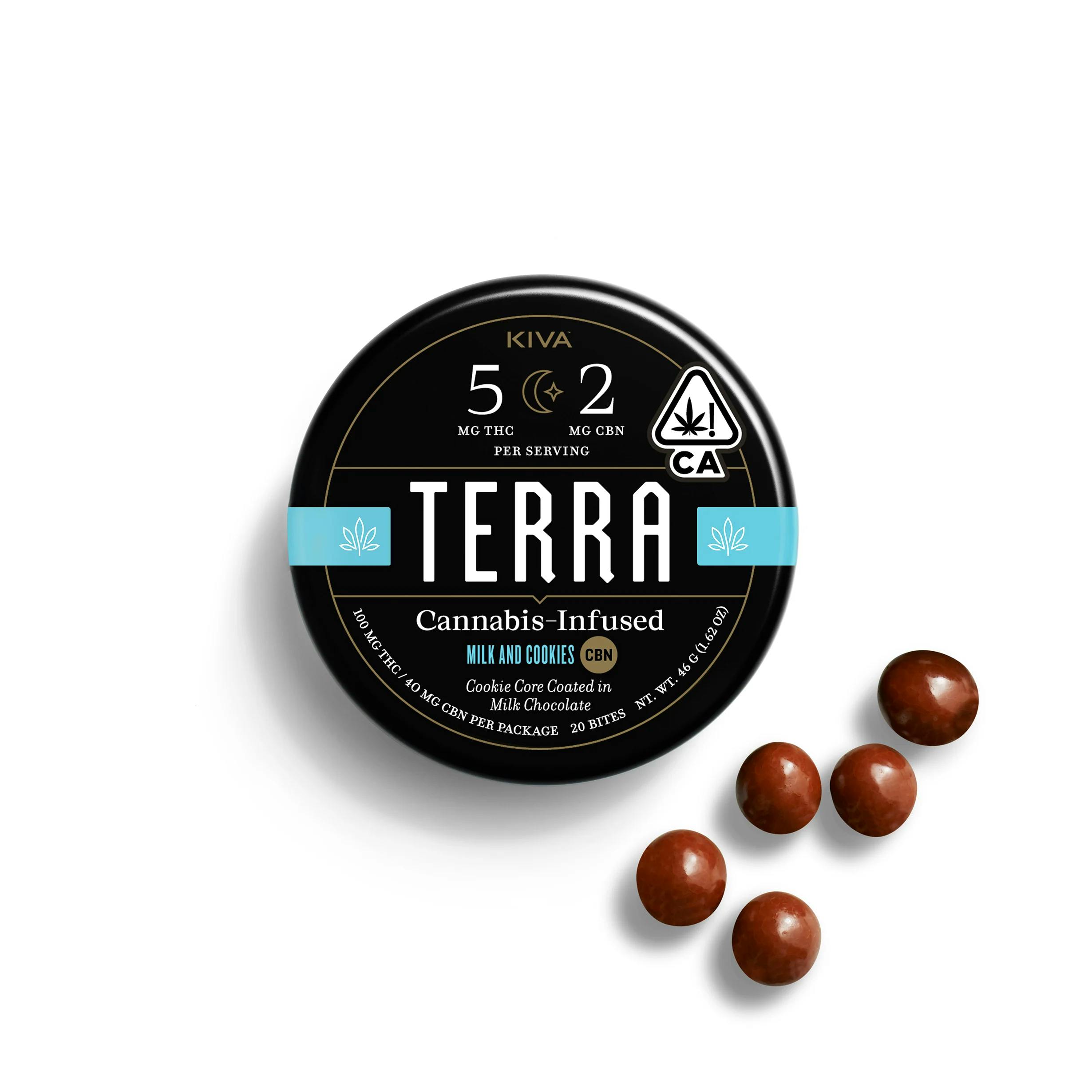 Product: Terra | Milk and Cookies Chocolate Bites 5:2 THC:CBN | 100mg:40mg
