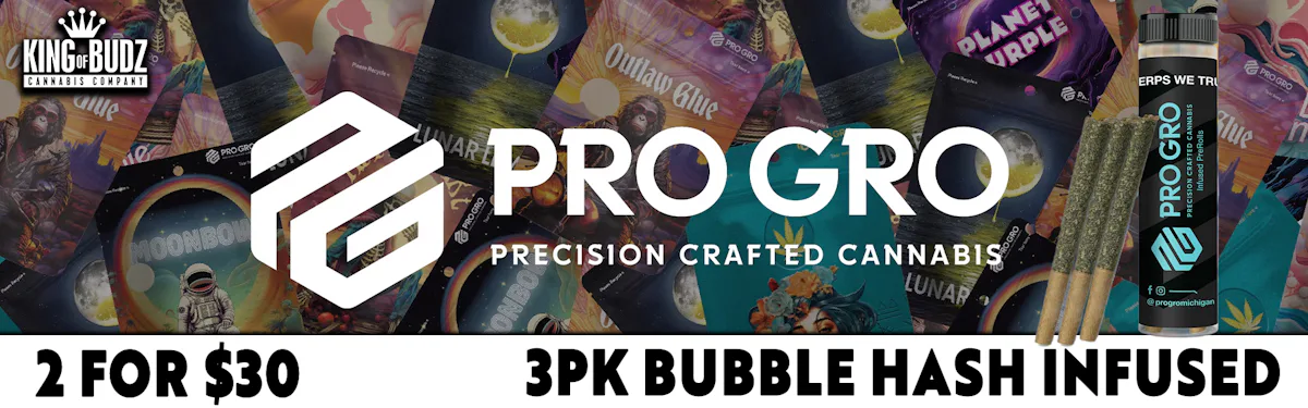 Pro Gro 3-Pack Bubble Hash Infused Prerolls 2/$30