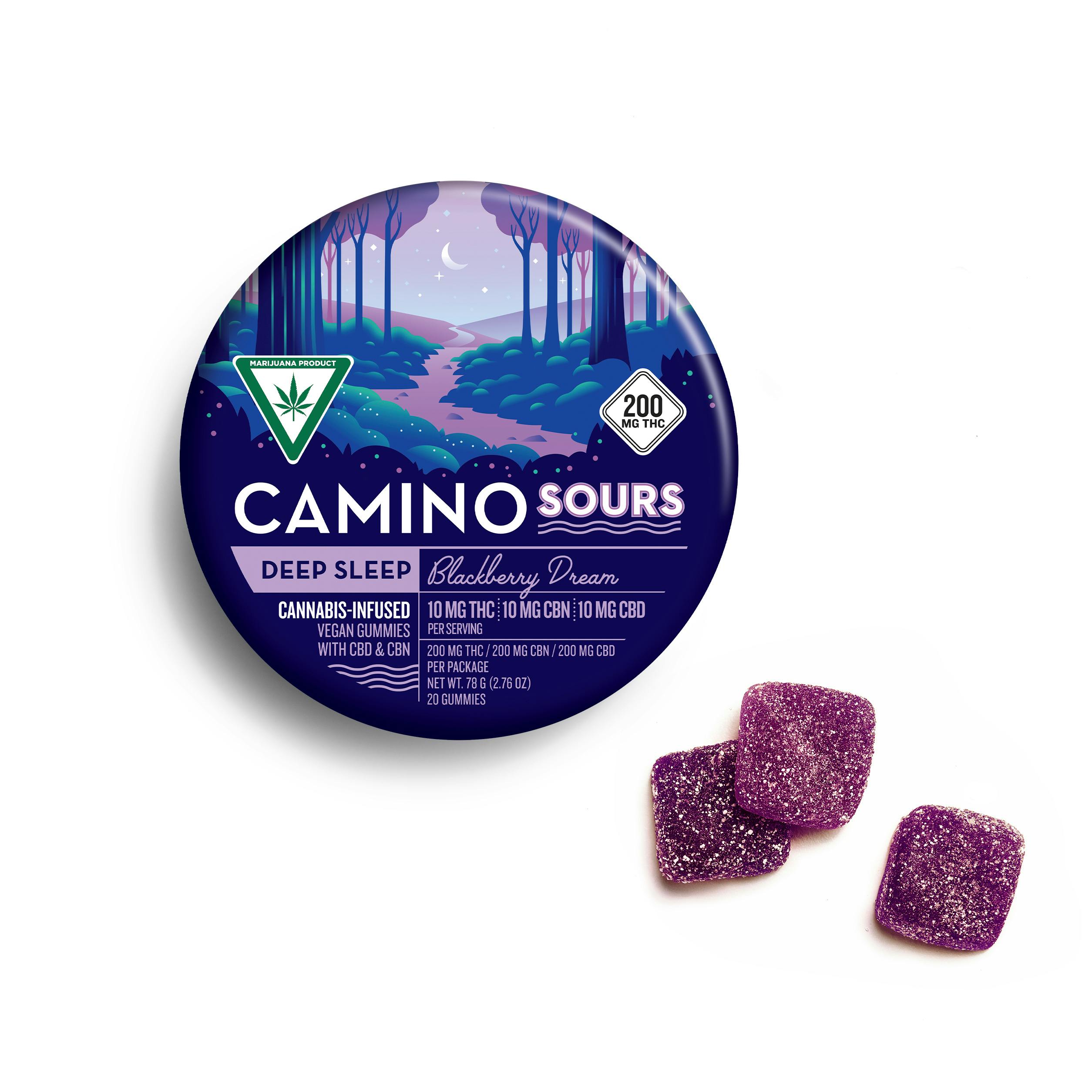 Camino Sours - Gummies - 200mg - 10:3 THC/CBN - Blackberry Dream