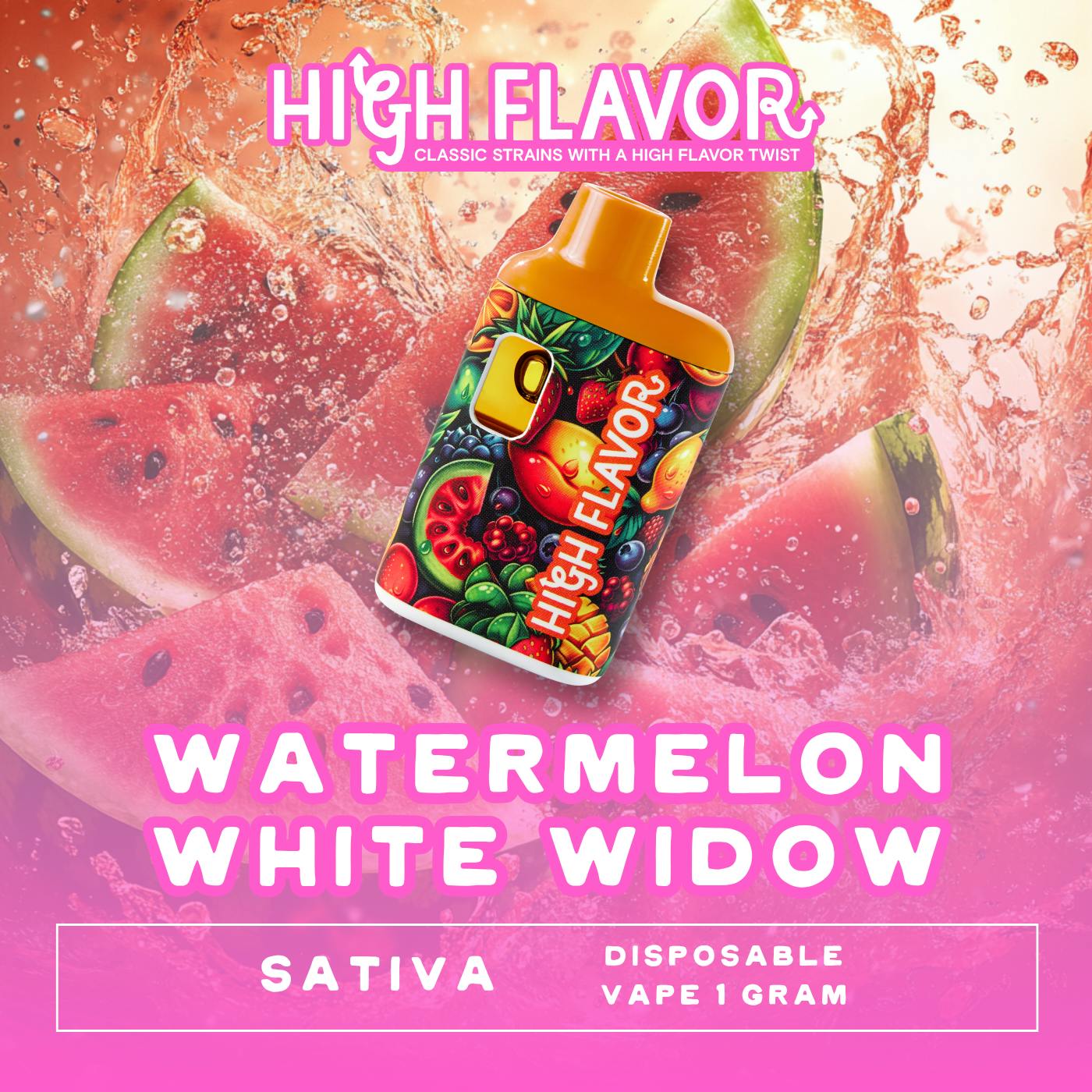 New!!! Watermelon White Widow I Disposable Vape
