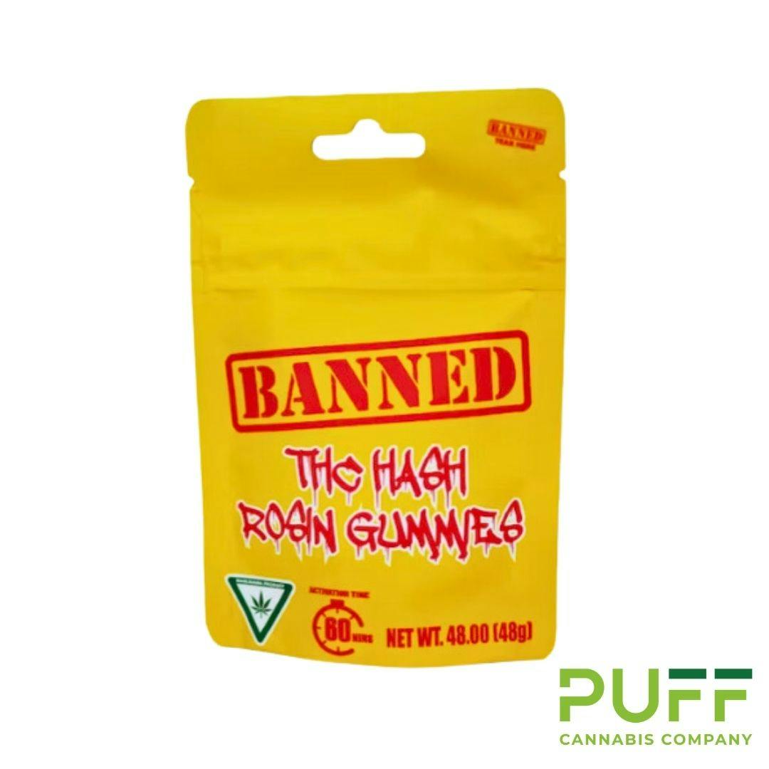 Banned Banned 200mg Hash Rosin Gummies Berry Melon Lemonade Puff