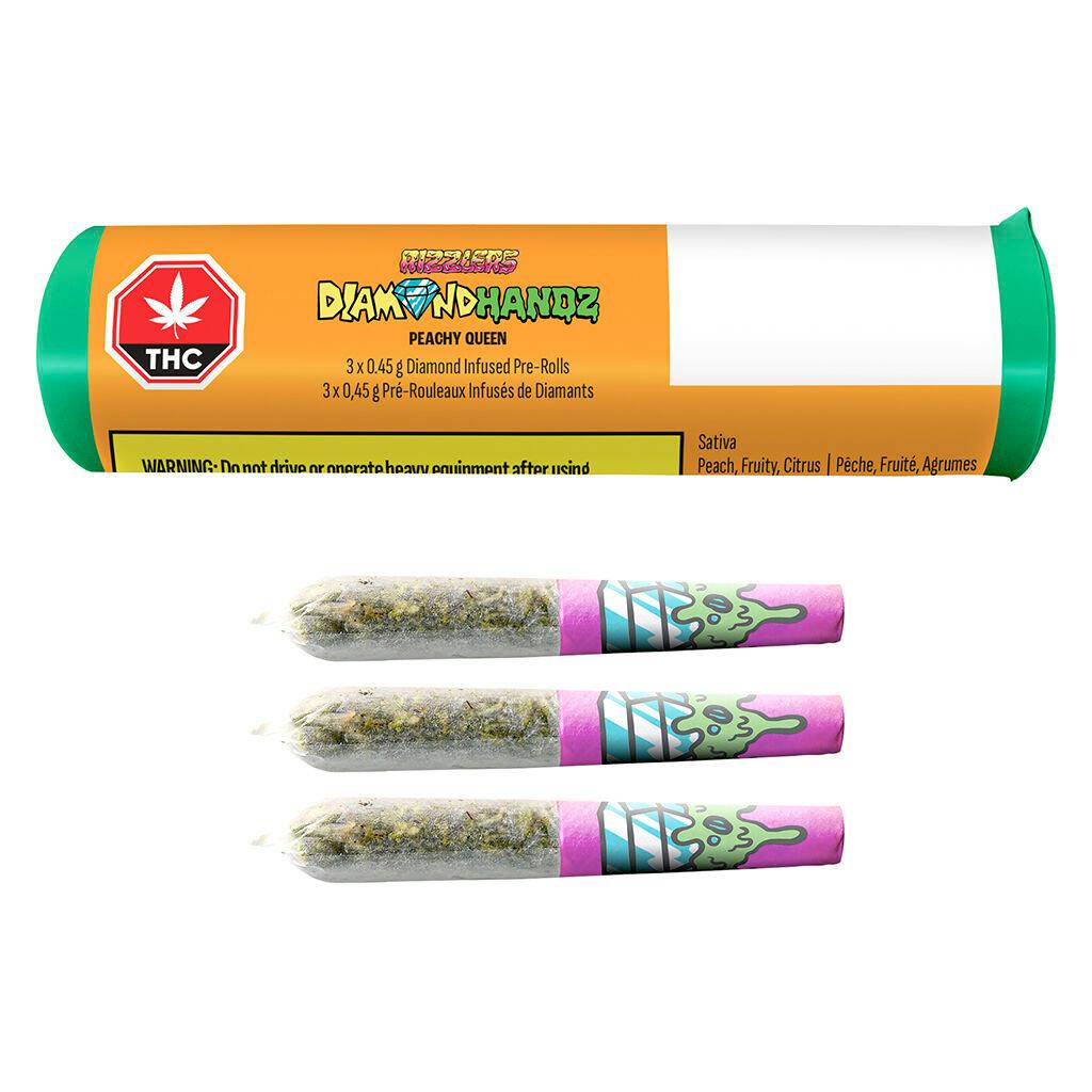 Rizzlers - diamond handz – peachy queen diamond infused prjs - 3x0. 45g