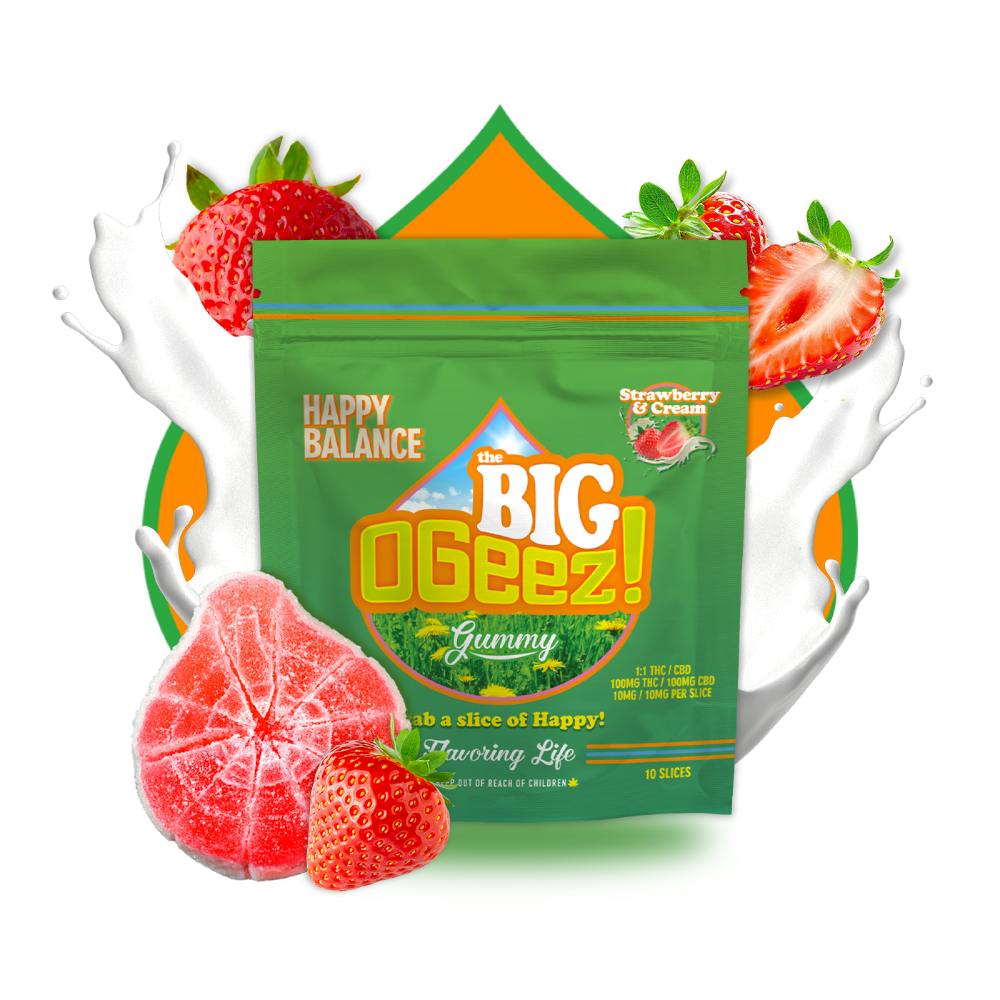The BIG Strawberries and Cream Happy Balance Gummies