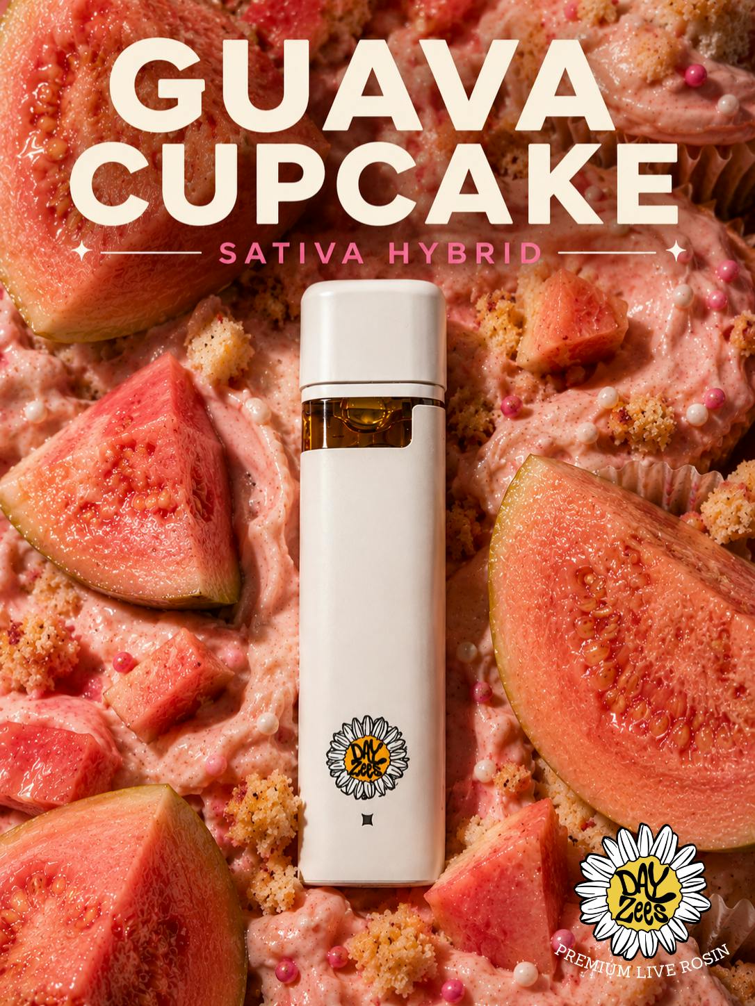 Guava Cupcake Live Rosin Disposable Sativa / Hybrid by Dayzees – Vapes at Gatsby Cannabis