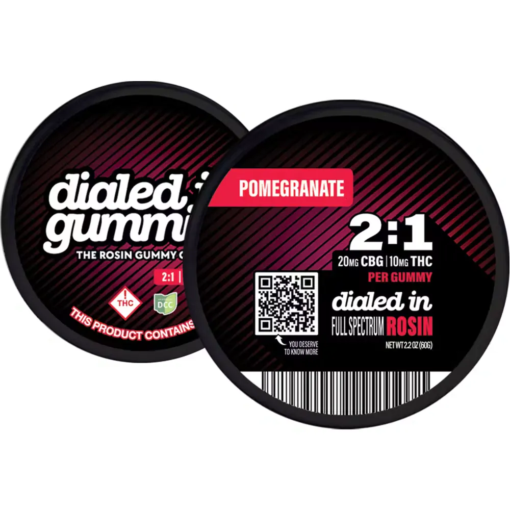 Product Dialed In Classic | Pomegranate 2:1 | Rosin Gummies | 100mg