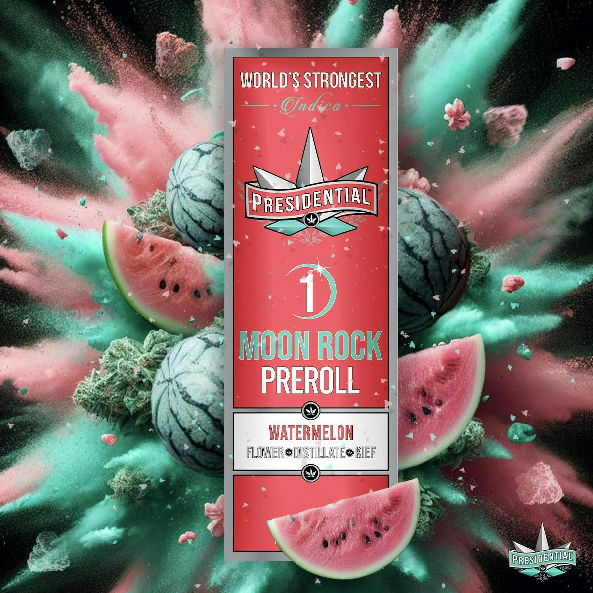 Presidential - 1g Moon Rock Infused Preroll - Watermelon