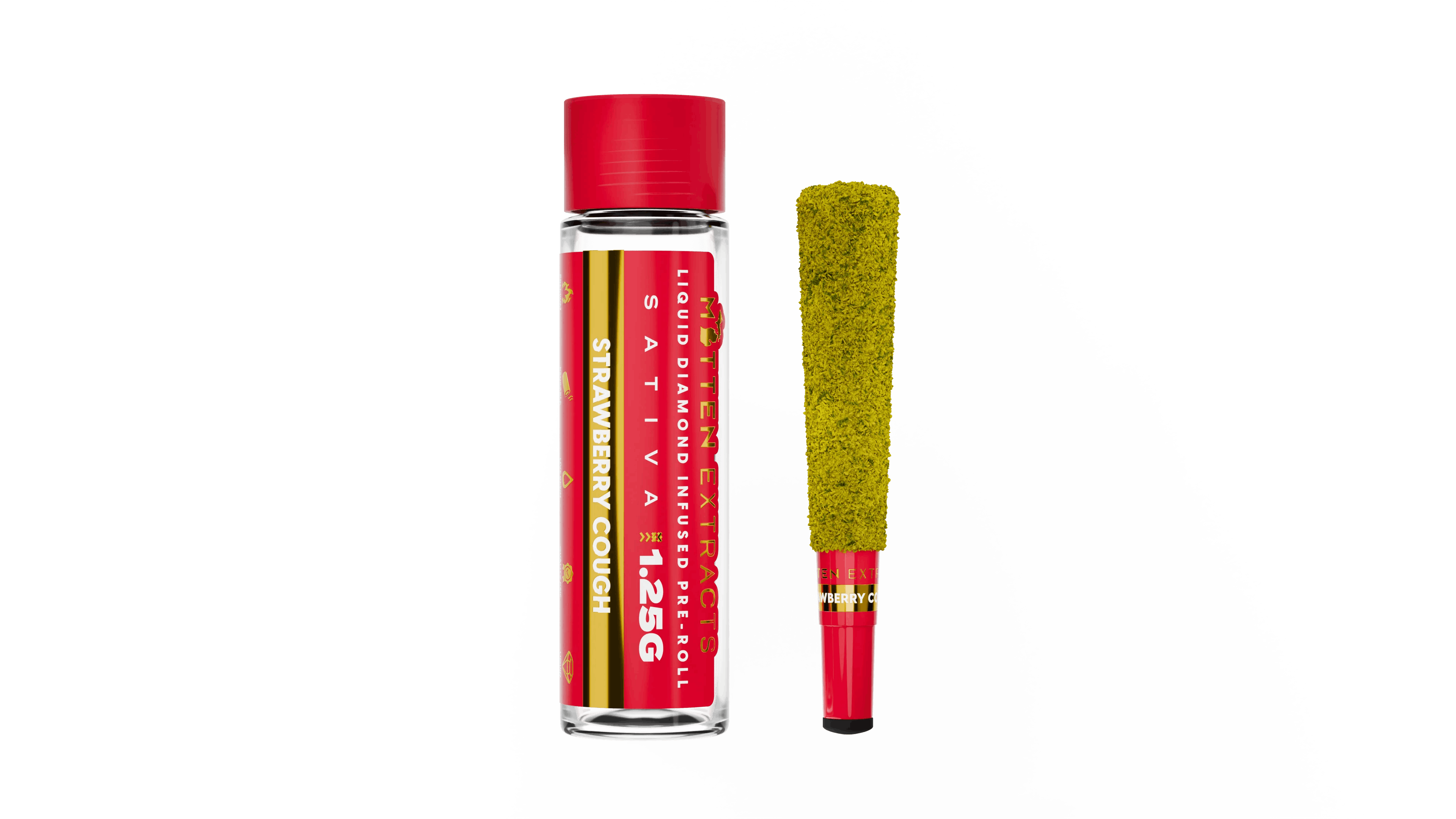 Product: MITTEN EXTRACTS | STRAWBERRY COUGH | INFUSED PRE-ROLL SATIVA