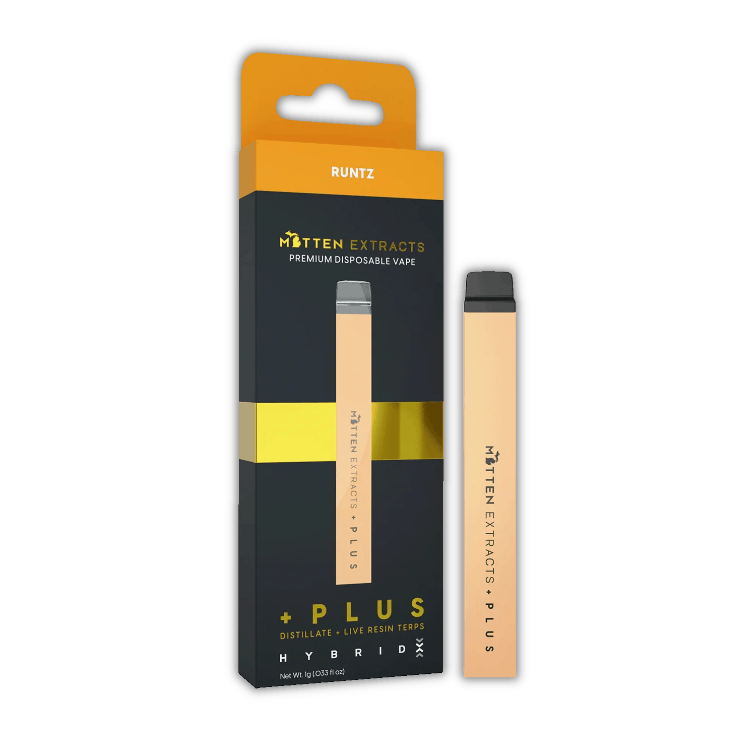 Product: Mitten Extracts | PLUS Disposable Vape - 1g - Runtz (Hybrid)