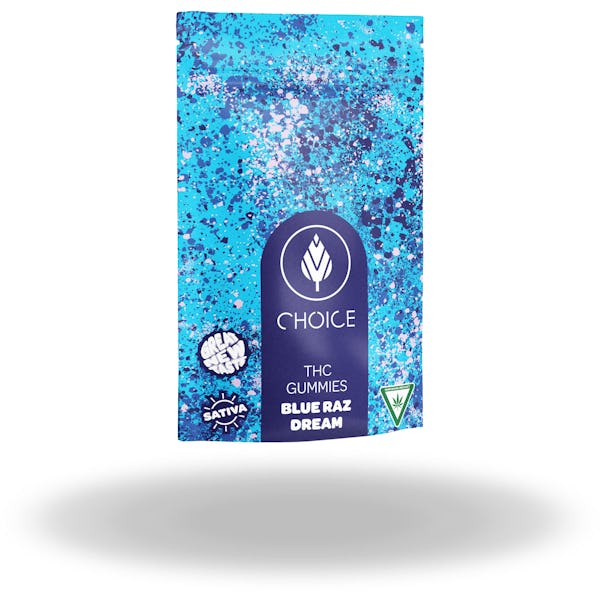 Product: Choice Chews | Blue Razz Dream Sativa Gummies | 200mg