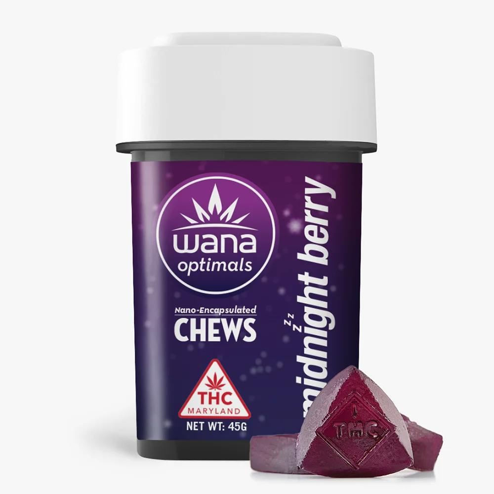 Wana Optimals Midnight Berry Chews 10-Pk 20mg THC