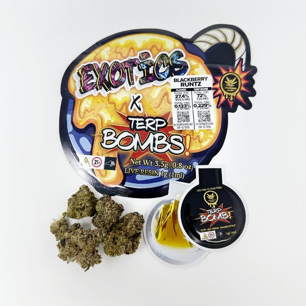 Cali Honey Blackberry Runtz Terp Bomb Premium Flower + 1g Live Resin