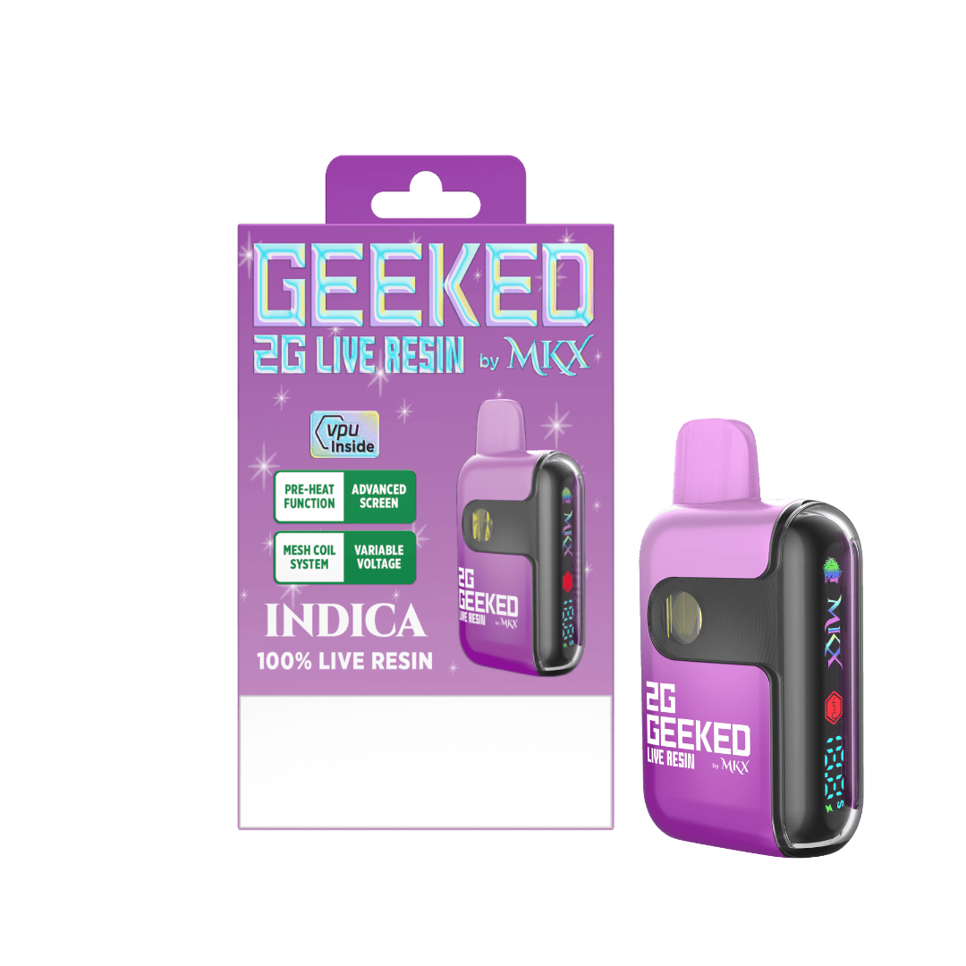 GEEKED GEEKED BY MKX | SPACE MONKEY | LIVE RESIN DISPOSABLE INDICA — VAPORIZERS