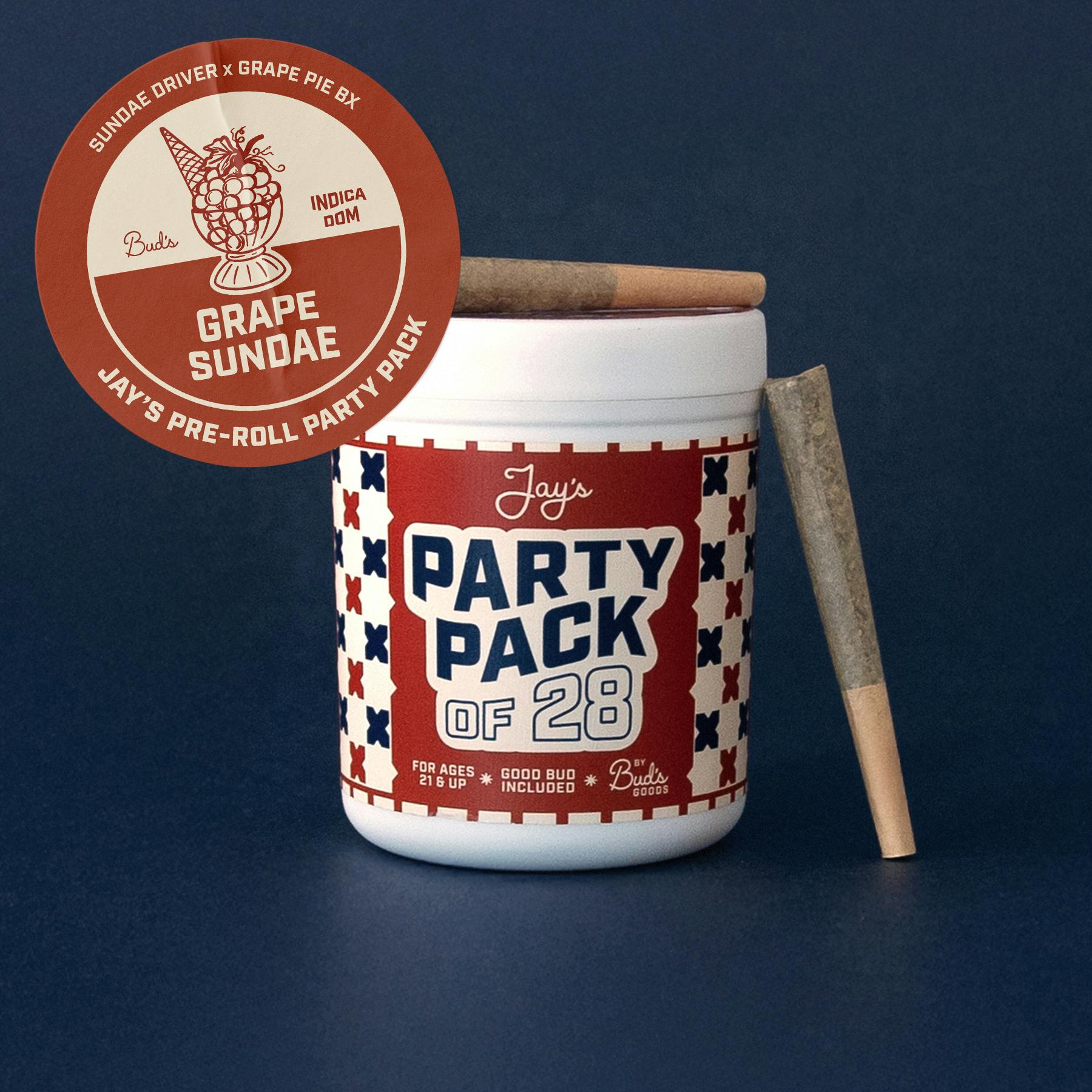 Grape Sundae | Party Pack Pre-Rolls | 28 Pack
