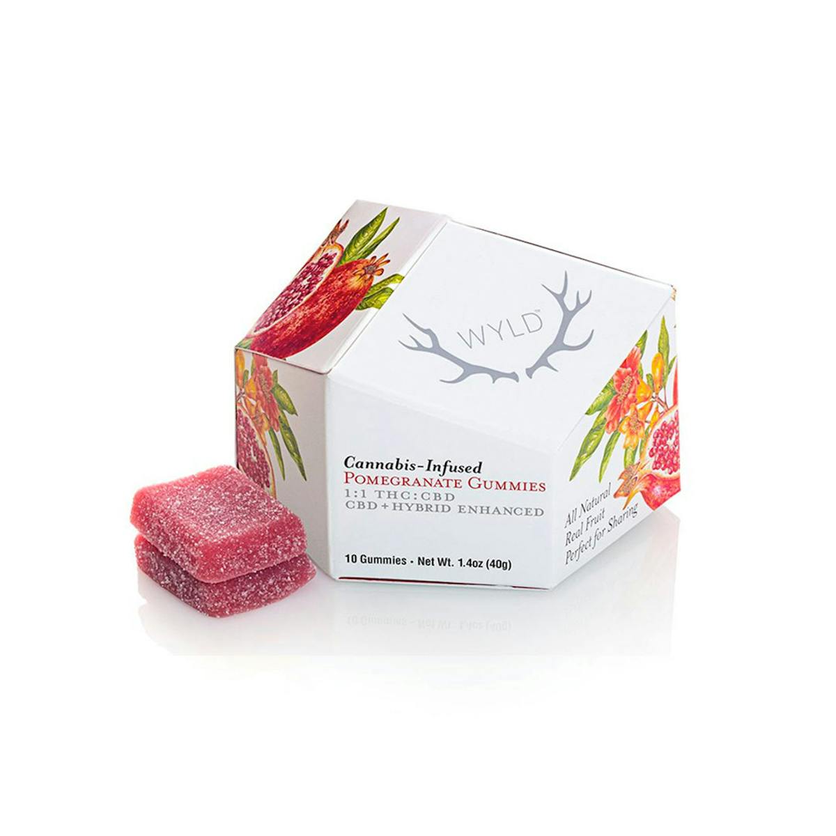 Photo of Wyld | Gummies | Pomegranate 1:1 (100mg THC:100mg CBD)