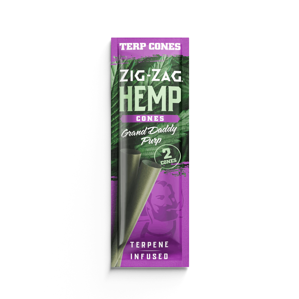 Zig-Zag | Grand Daddy Purp | 2 Hemp Cones