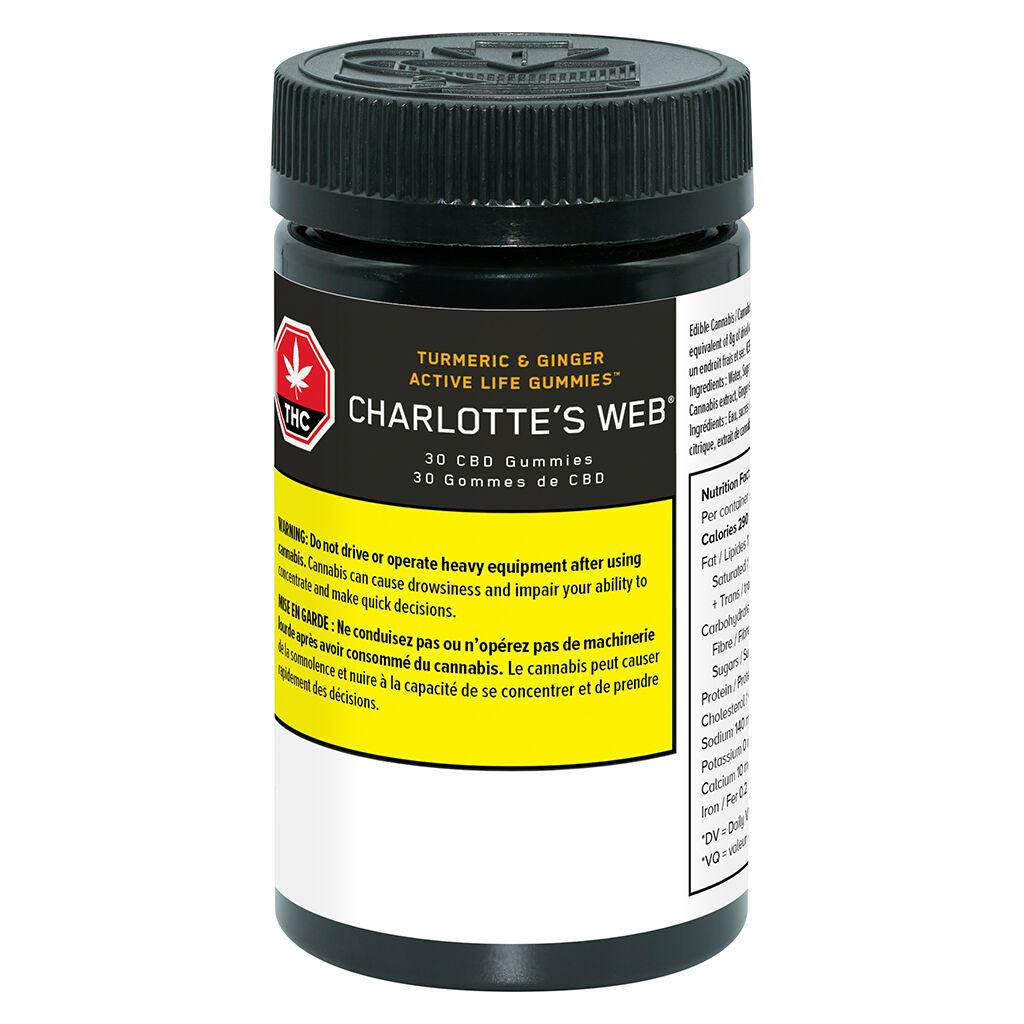 Charlotte's Web - Turmeric & Ginger Active Life Gummies - 30 Pack