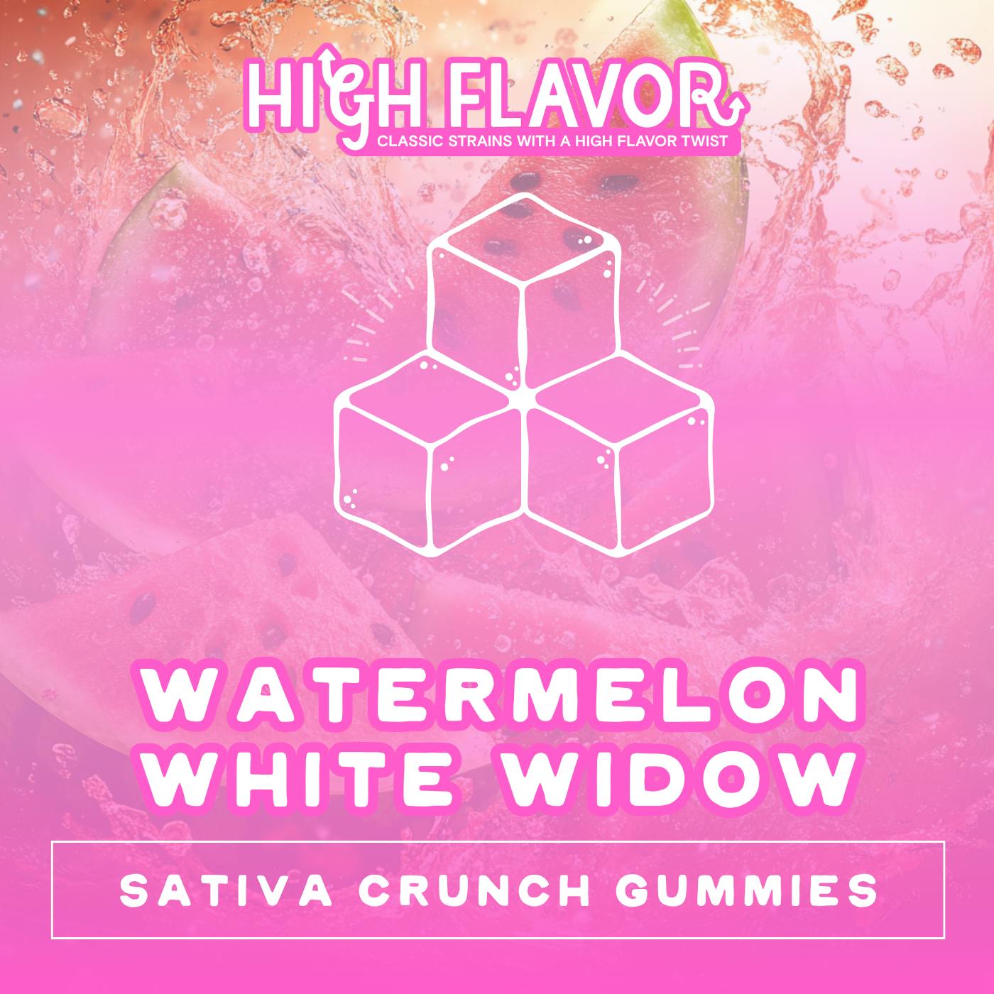 Watermelon White Widow I Sativa Crunch Gummy | 20 Pack (90-110mg)