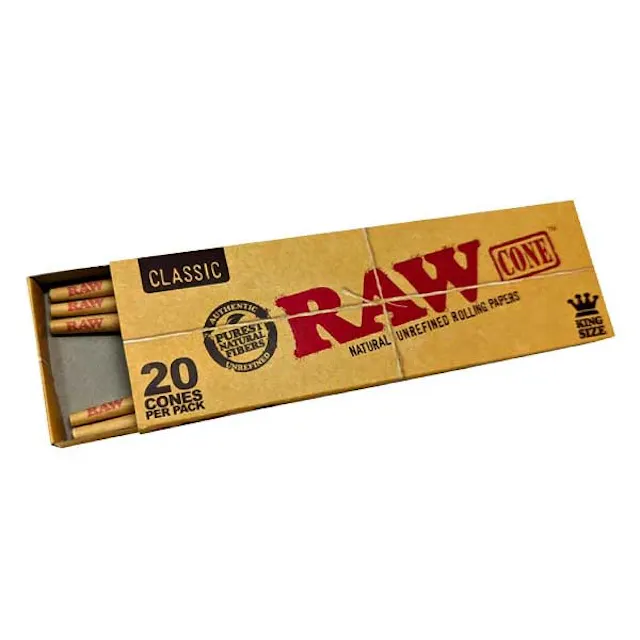 RAW Classic Cones King Size 20pk (hybrid, papers rolling supplies)