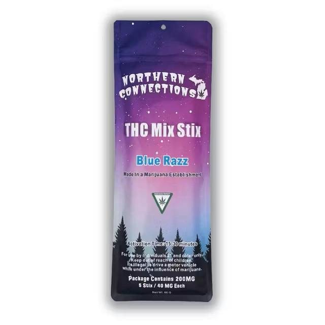 Blue Raspberry - Mix Stix 25PK 200MG by Northern Connections – Edibles at Gatsby Cannabis