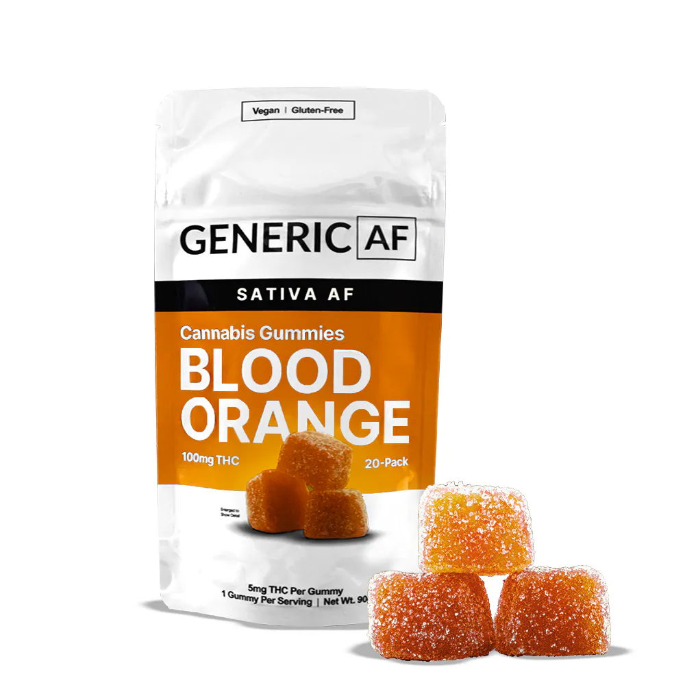 Product Generic AF | Gummy | Blood Orange | 100mg 20pk