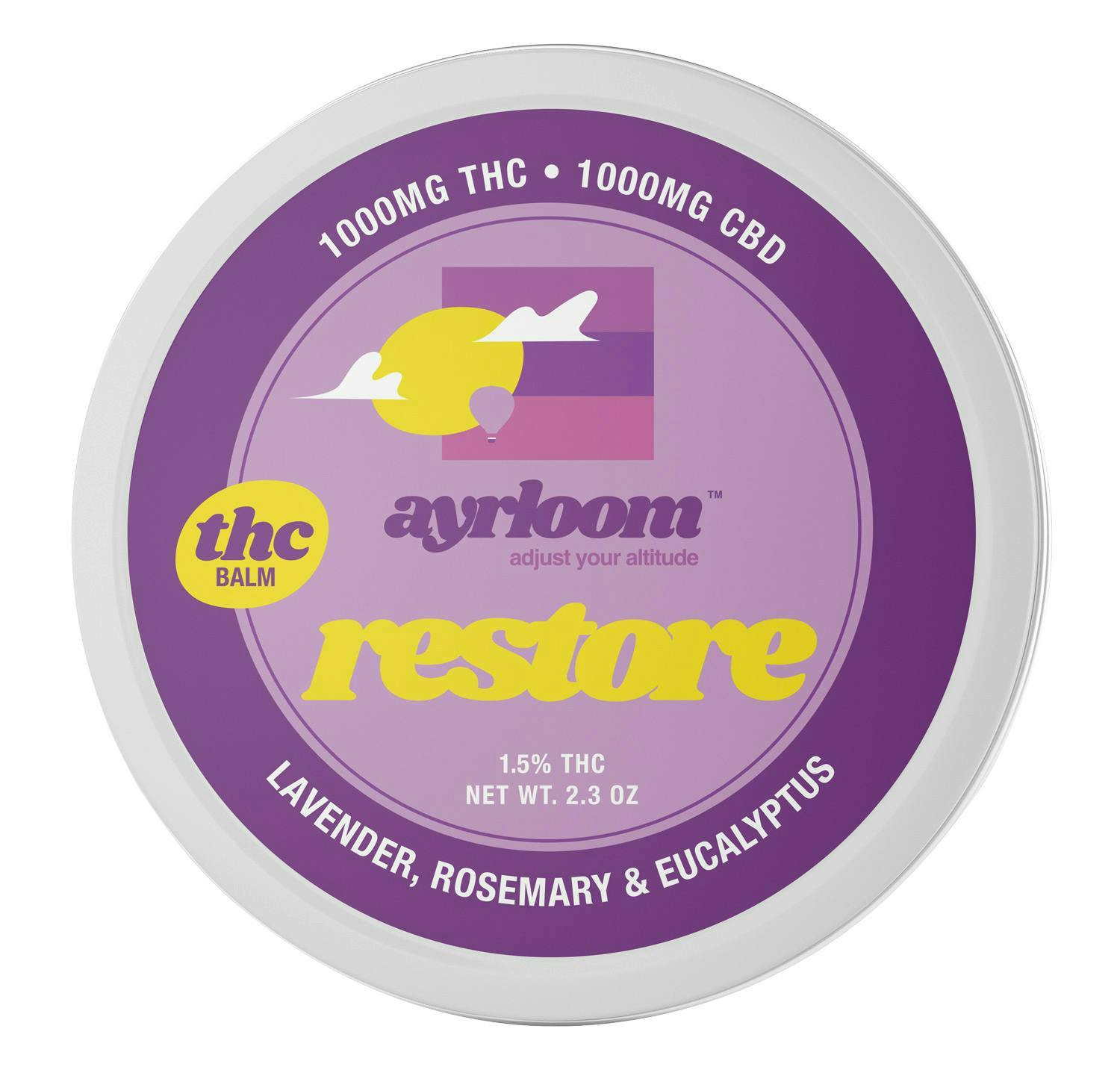 Ayrloom | Restore 1:1 Topical | 1000MG THC : 1000MG CBD-1
