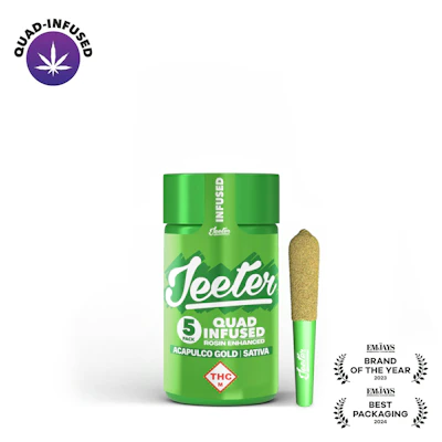 Jeeter - 5-Pack .5g Quad Infused Prerolls - Acapulco Gold