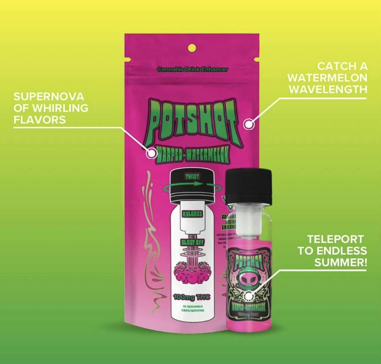 Product: Potshot | Warped Watermelon Drink Enhancer | 100mg