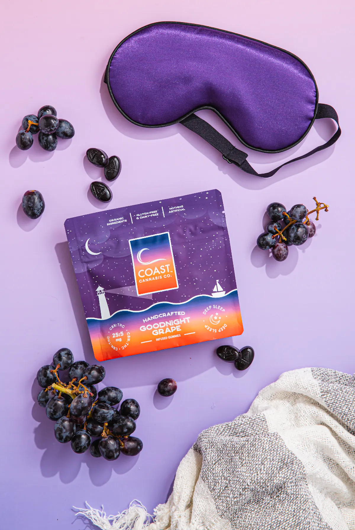 DEEP SLEEP | Goodnight Grape Gummies | 25mg CBN :5mg THC 100mg 5g