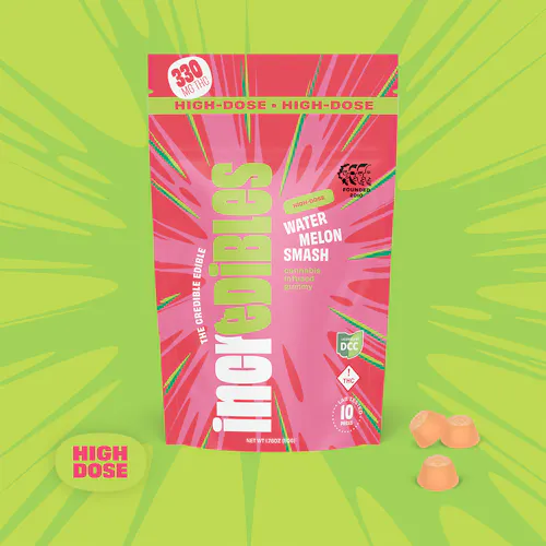 Incredibles: Watermelon Smash – Gummies 10pk 335mg-active