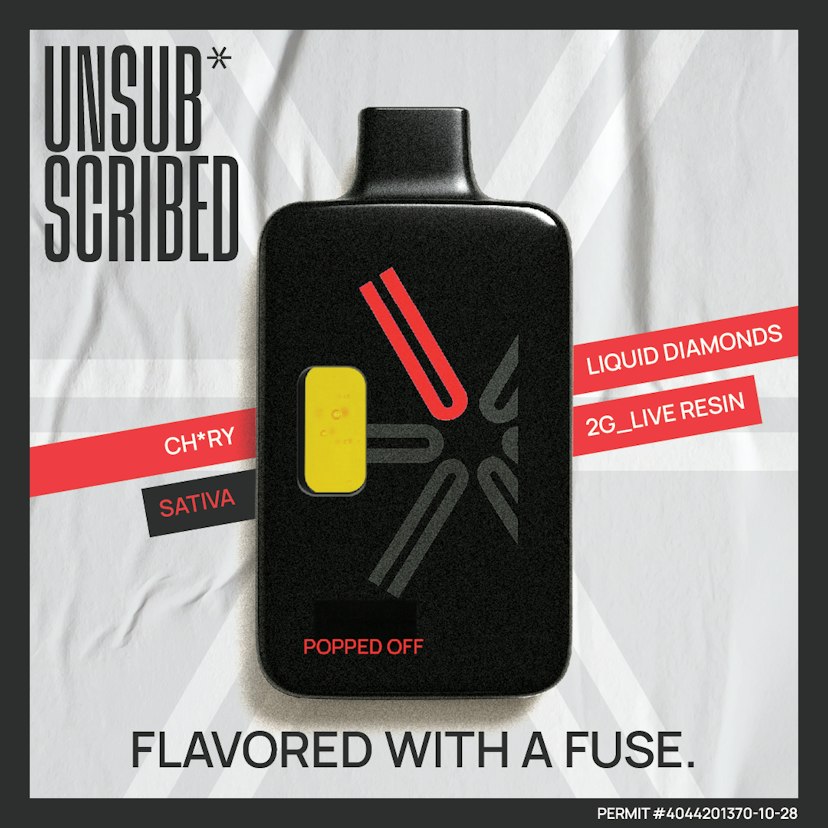 UNSUBSCRIBED | Popped Off | 2G Liquid Diamond & Live Resin | Disposable