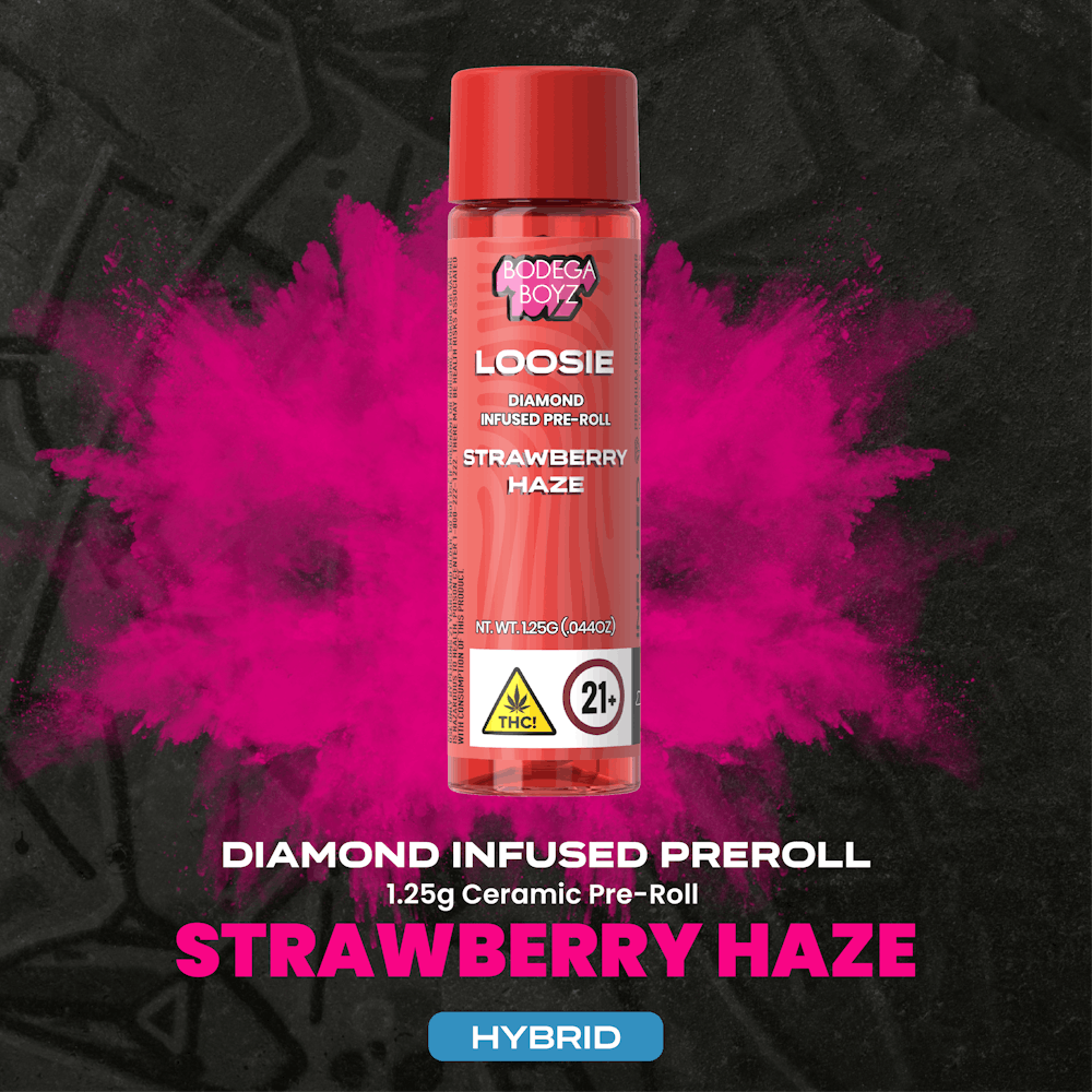Product Diamond Infused Preroll | Strawberry Haze (H) Bodega Boyz