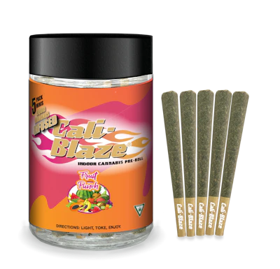 Cali-Blaze - 5-Pack .7g Infused Prerolls - Fruit Punch