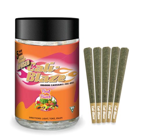 Cali-Blaze - 5-Pack .7g Infused Prerolls - Fruit Punch