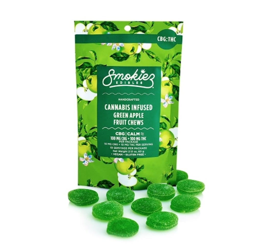 Product CNS Smokiez Gummies - Sweet Green Apple 100mg (10pk) (1:1 THC:CBG)