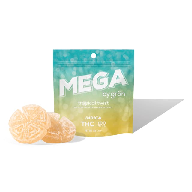 Bite into the sweet taste of island bliss with the Tropical Twist Mega Discs, served up with 100mg THC. Five times larger than our standard Pearls, it's perfect for anyone looking for an edible that transports them to paradise.

Made With Real Fruit  •  Soy-Free  •  Gluten-Free  •  Made With Rosin 


1/10 MEGA PEARL PER SERVING | 10 SERVINGS PER PACKAGE