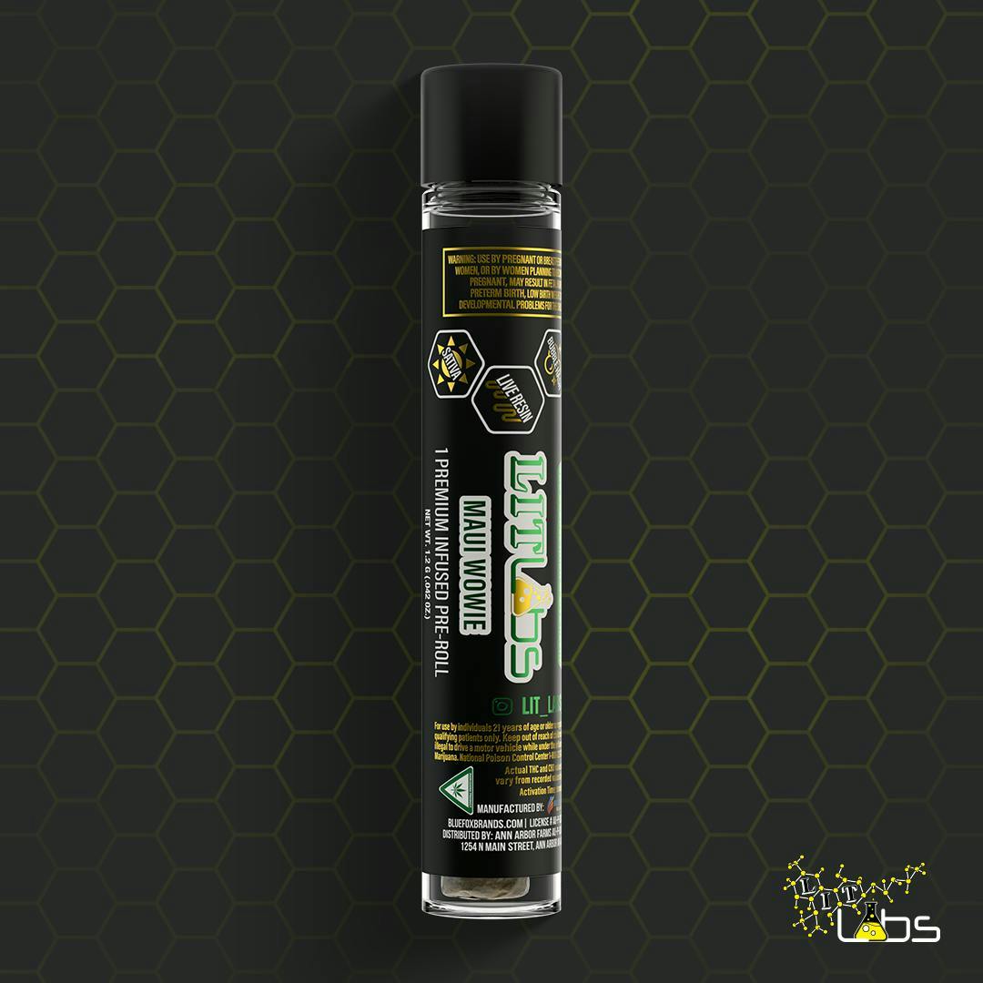 Lit Labs - 1.2g Infused Preroll - Maui Wowie