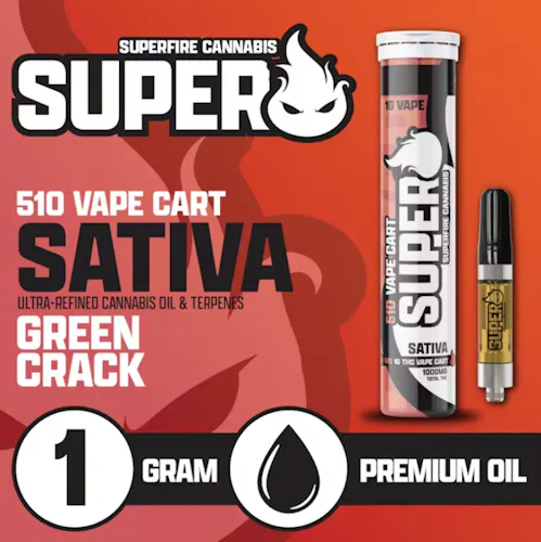 SuperFire Green Crack Vape Cartridge 1g-1