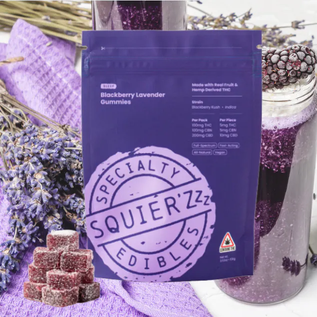 Blackberry Lavender | Fast Acting Hash Rosin Gummies | 100mg | 1:2