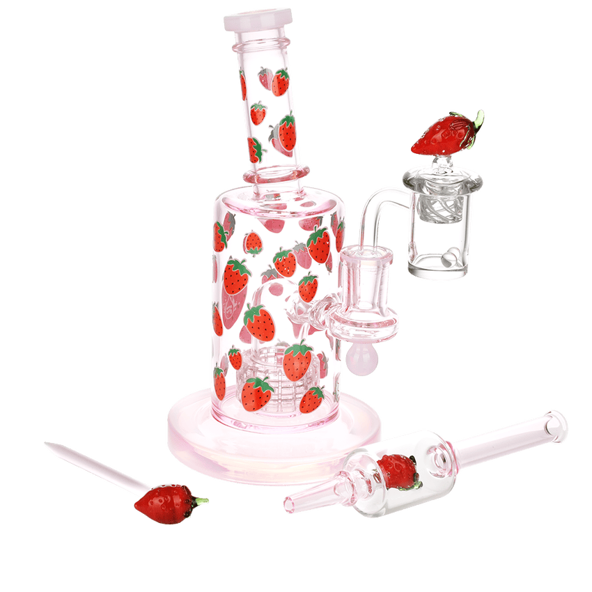 Product Pulsar Fruit Series Glow In The Dark Dab Rig Kit | 8" | 14mm F