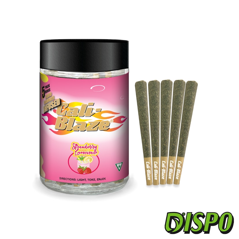 Cali Blaze - Strawberry Lemonade 5pk Liquid Diamond Infused Pre-Rolls