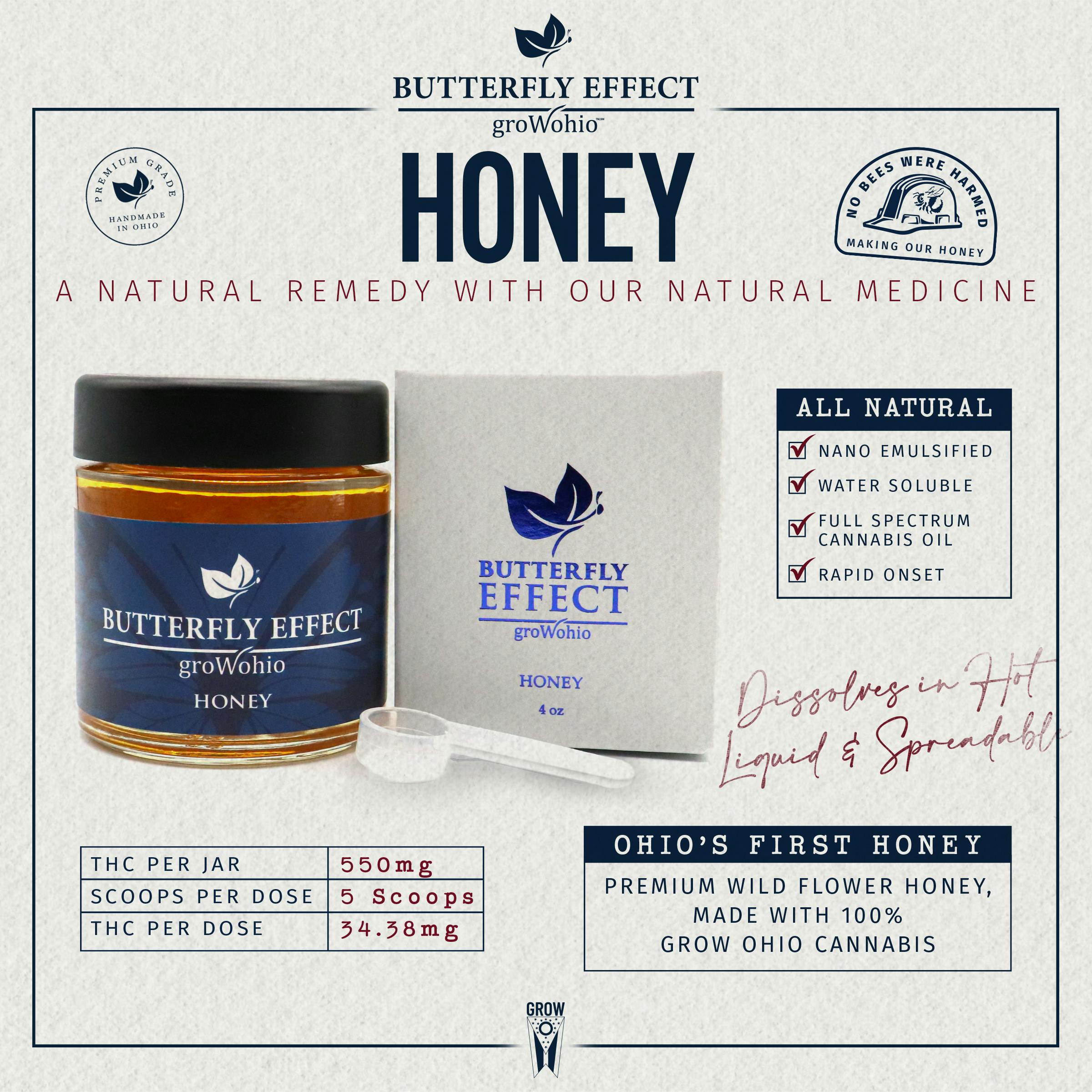 Natural | Honey 550mg | Backroad Wellness - Lima