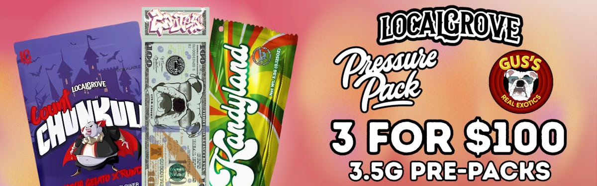 3 FOR $100 3.5G PRE-PACKS